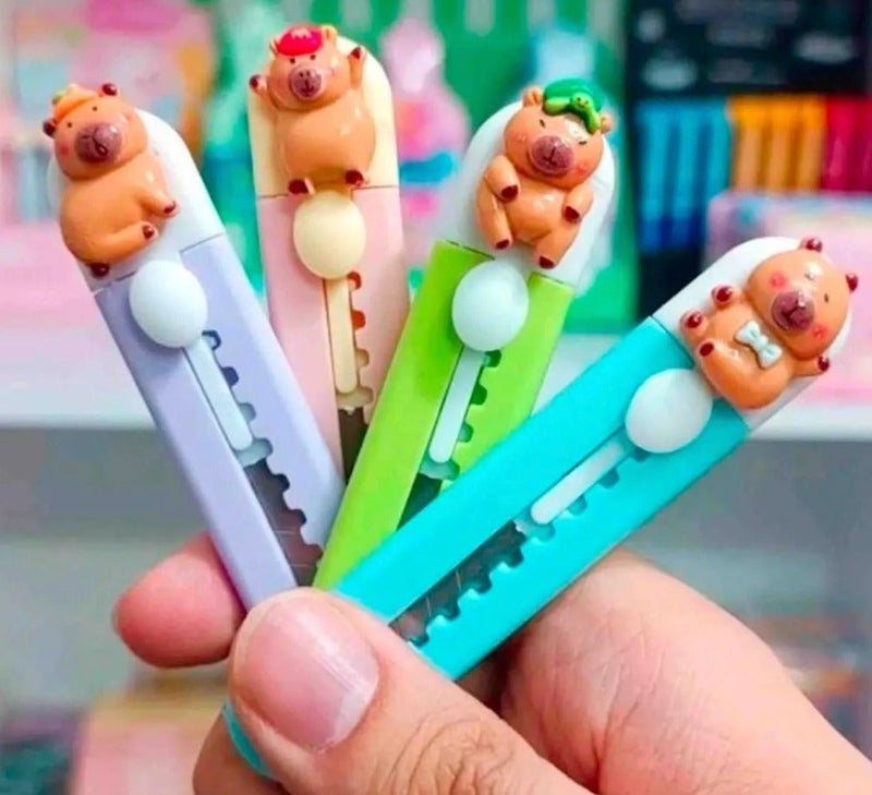 Bear Mini Utility Knife – Retractable Craft Cutter, Box Cutter for School, Office & DIY Use - Image 2